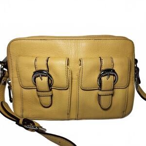 Tignanello Yellow Leather Crossbody Bag